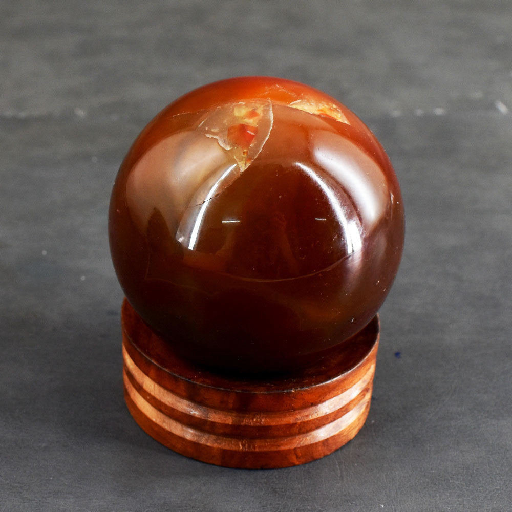 Natural 1500.00 Cts Genuine Carnelian Crystal Specimen Healing Sphere Gemstone