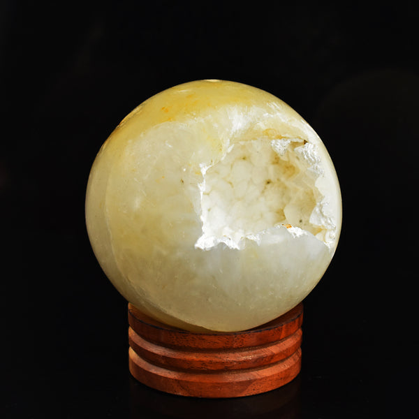 Exclusive 2372.00 Cts  Genuine  Agate  Druzy  Hand Carved  Crystal  Healing Sphere Gemstone