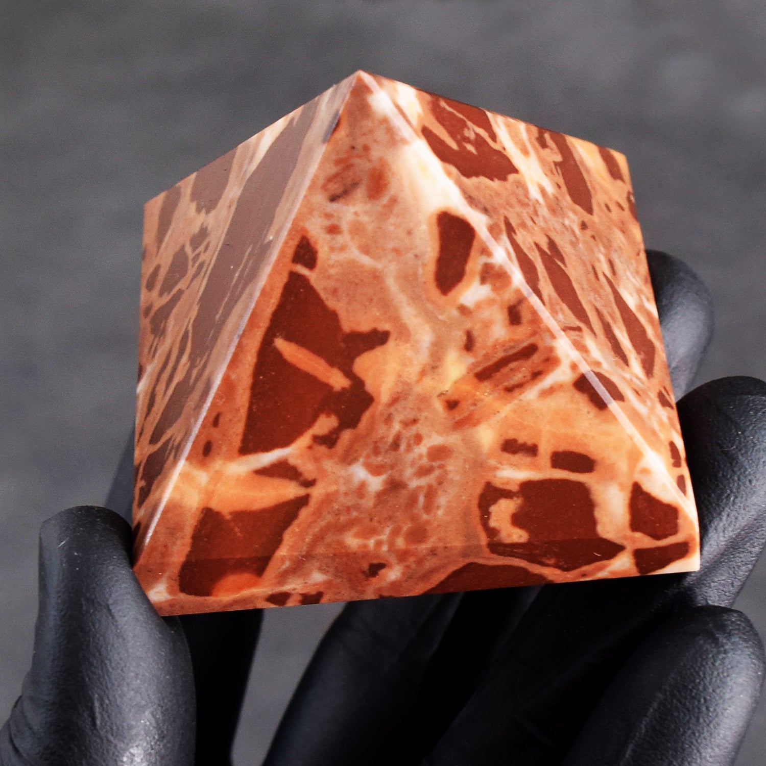 Exquisite 636.00 Cts Genuine Coffee Jasper Crystal Specimen Healing Divine Pyramid