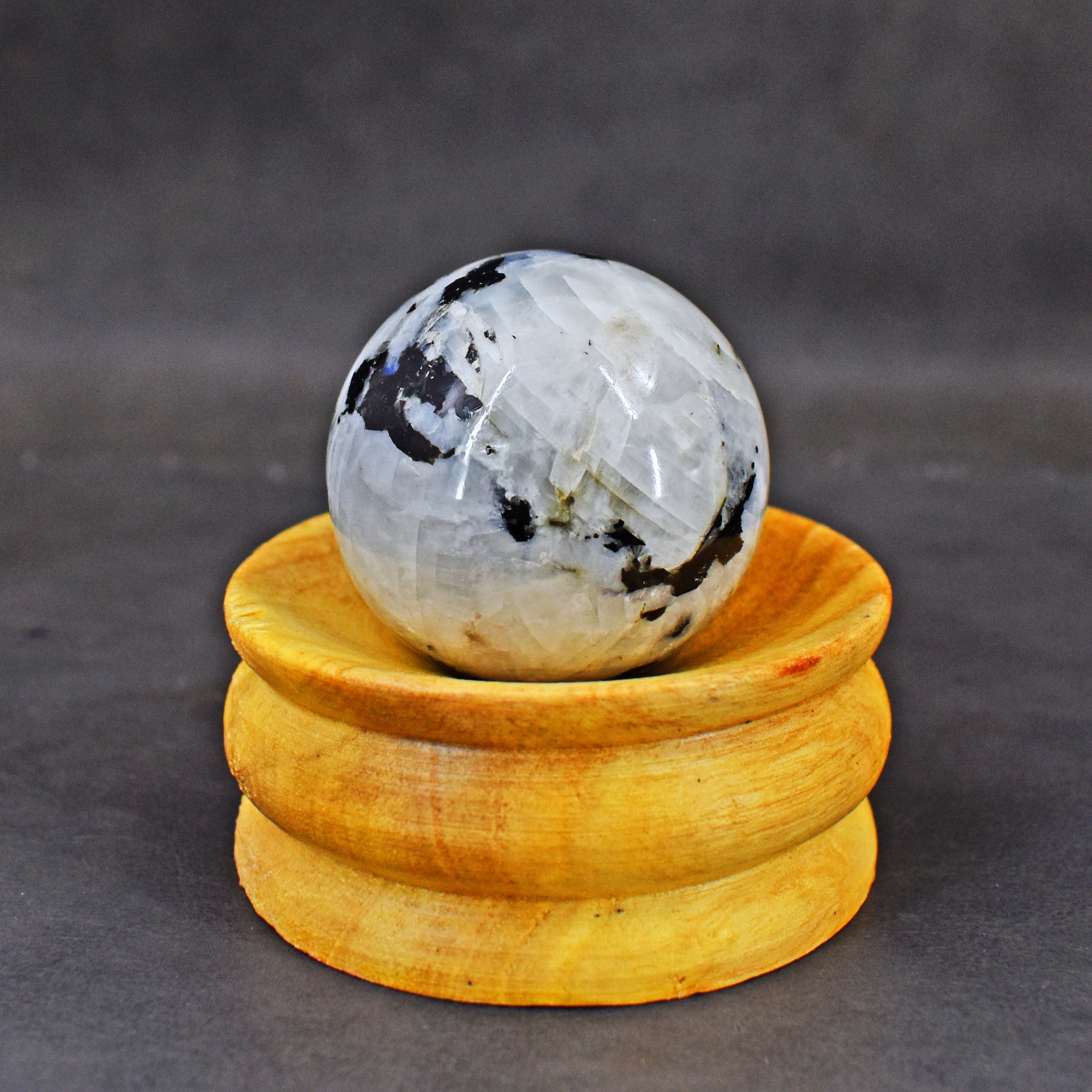 Natural 346.00 Cts Genuine Blue Flash Moonstone Crystal Specimen Healing Sphere