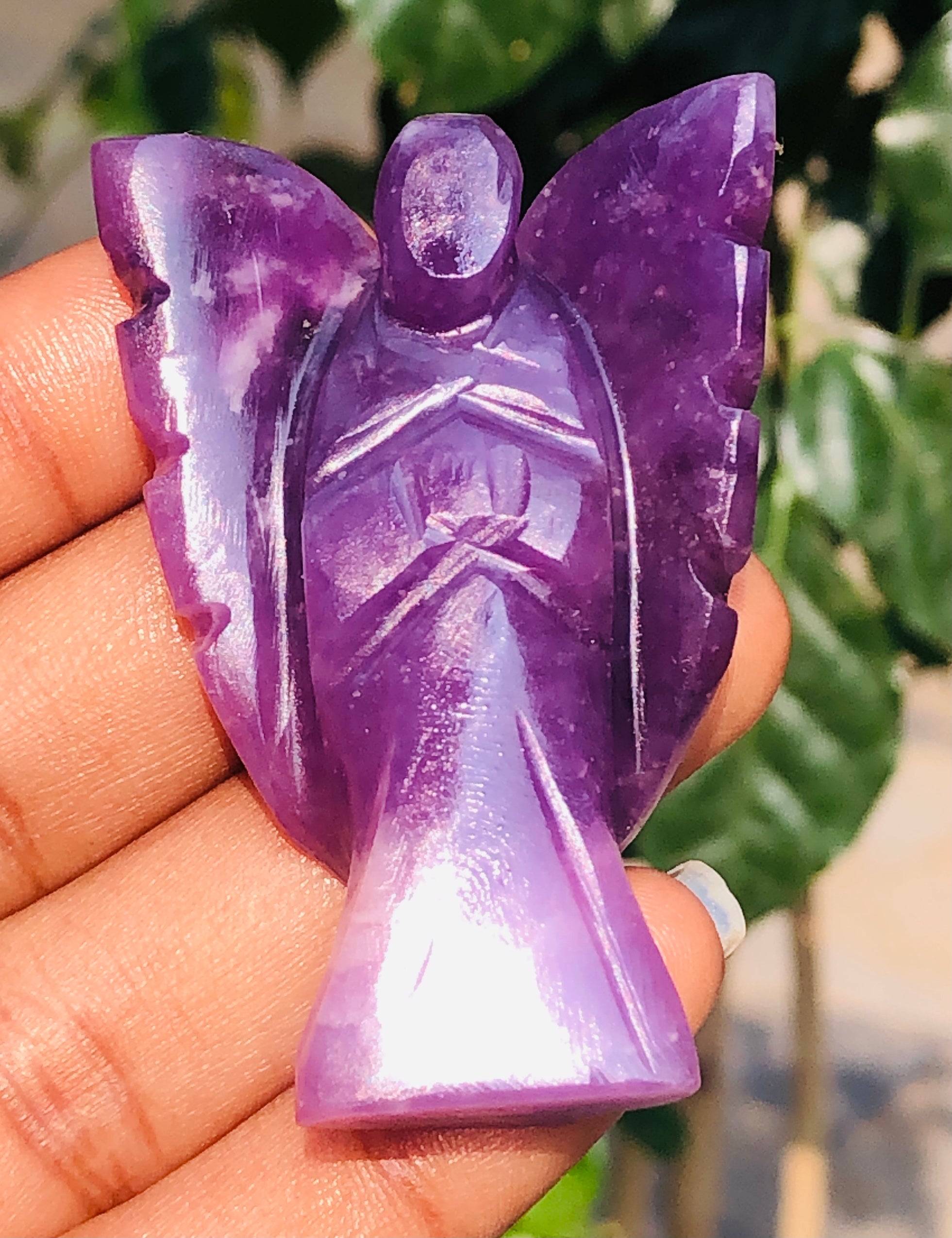 Attractive 143.00 Cts Genuine Lepidolite Healing Premium Divine Crystal Angel