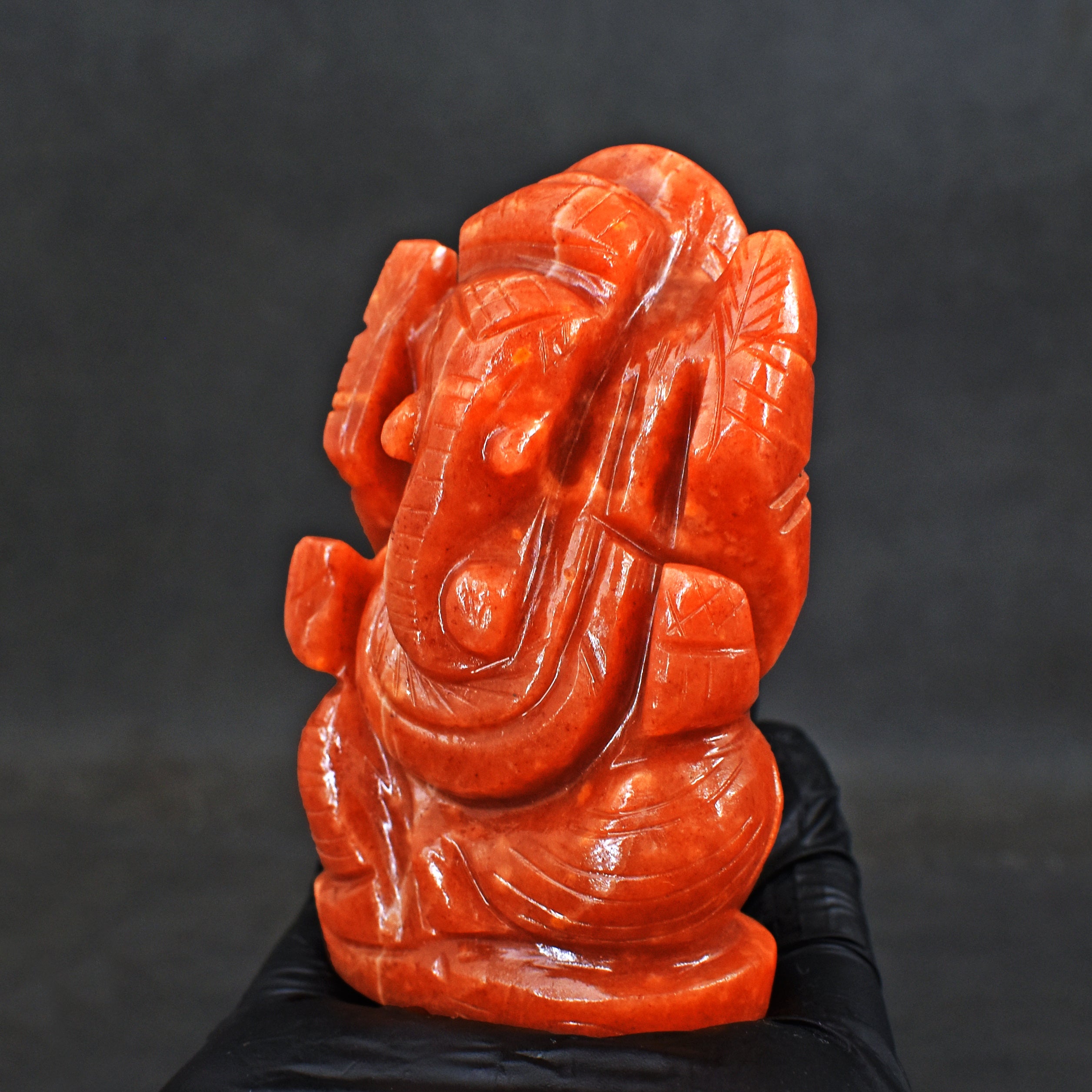 Amazing 902.00 Cts Natural Aventurine Carved Lord Ganesha Gemstone