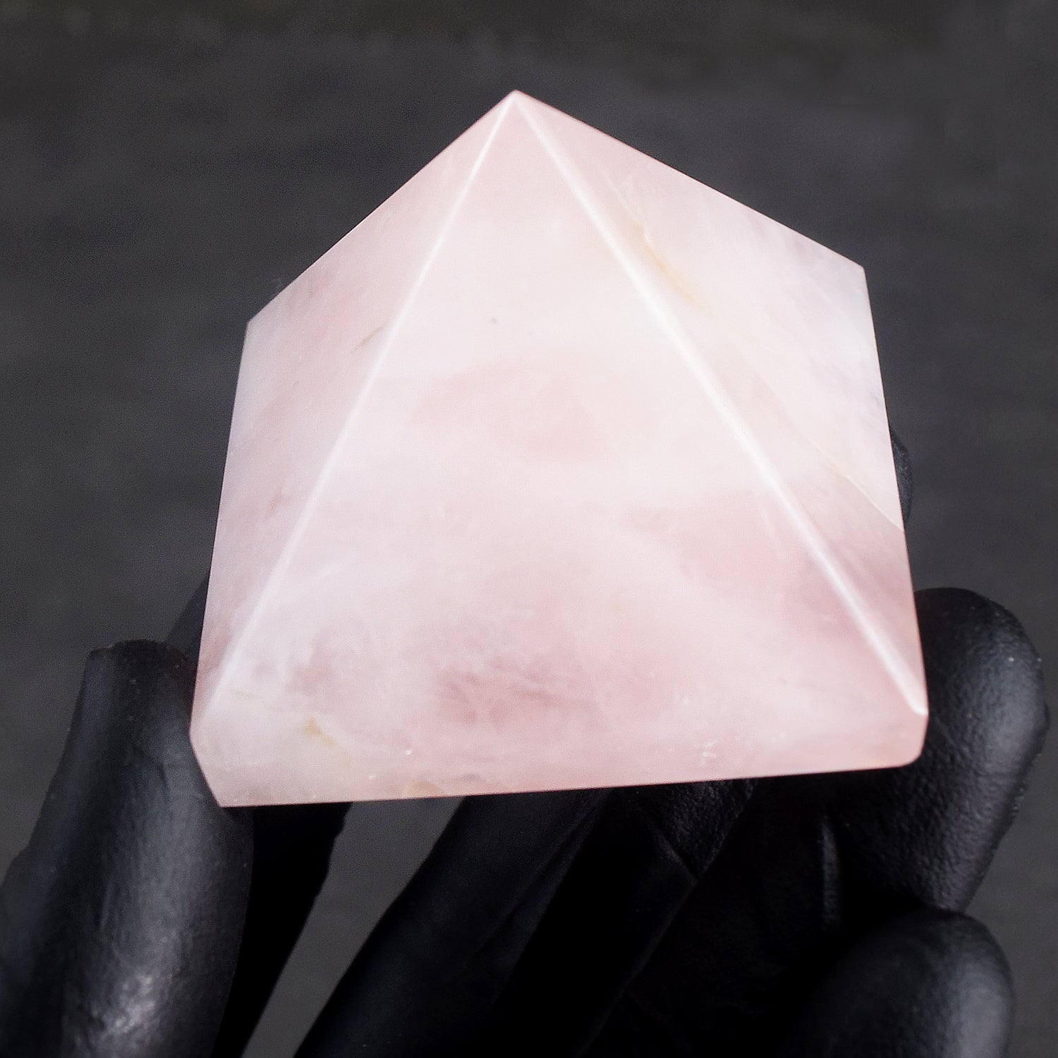 Radiant 440.00 Cts Exclusive Rose Quartz Healing Crystal Specimen Divine Premium Pyramid