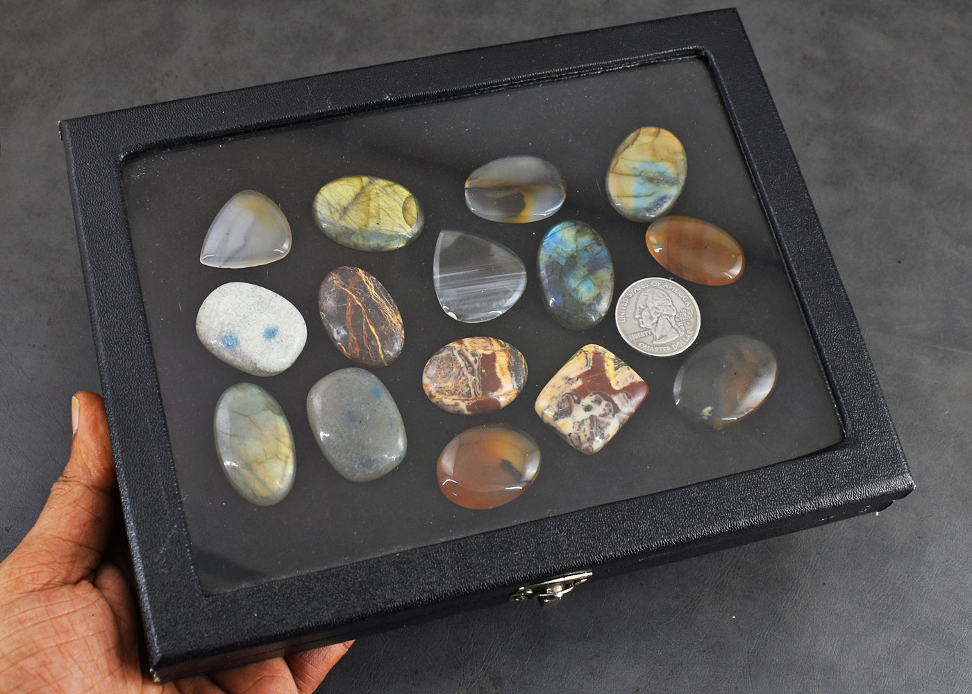 Beautiful  505.00 Carats  Genuine  Mix Gem Untreated Gemstone Cabochon Lot