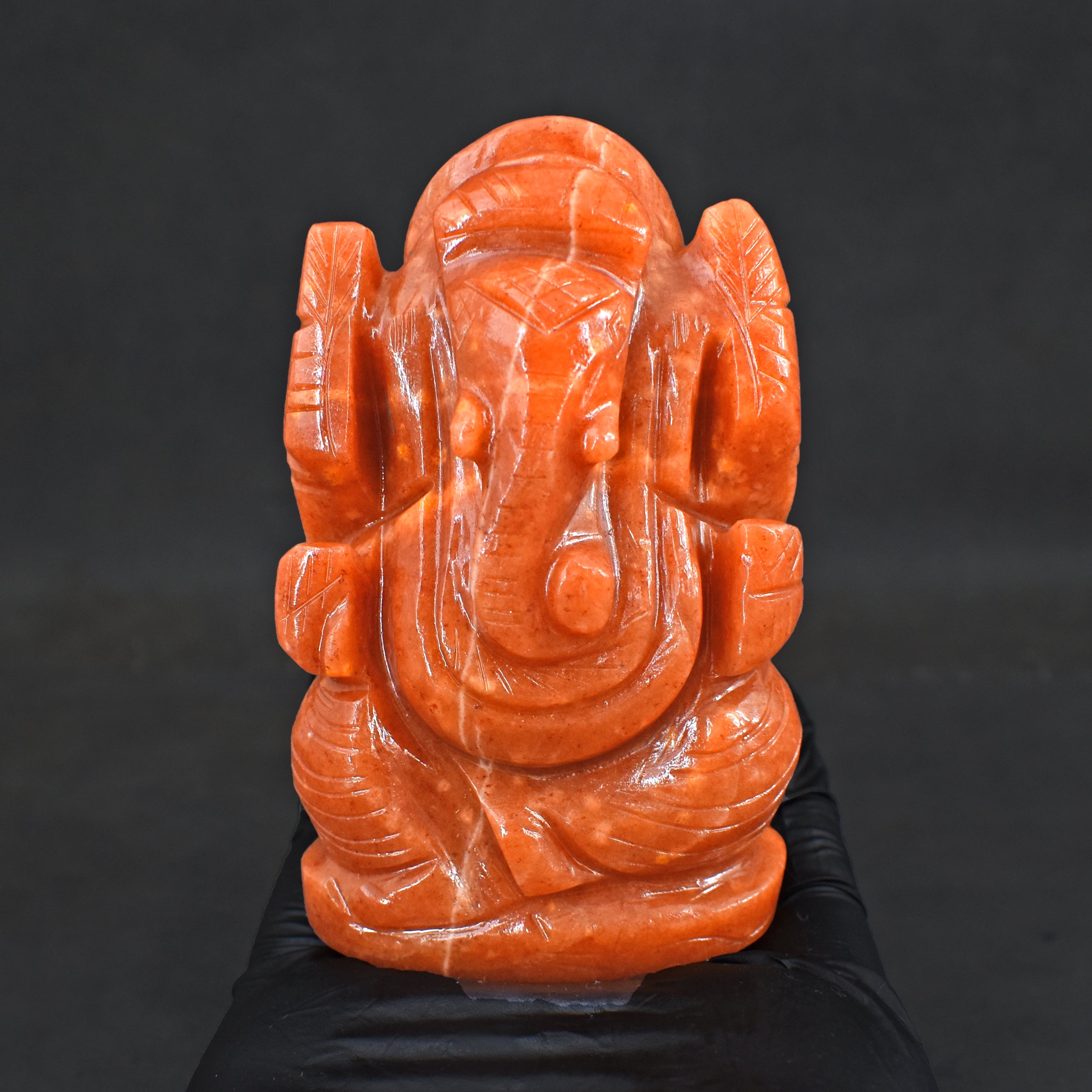 Amazing 902.00 Cts Natural Aventurine Carved Lord Ganesha Gemstone