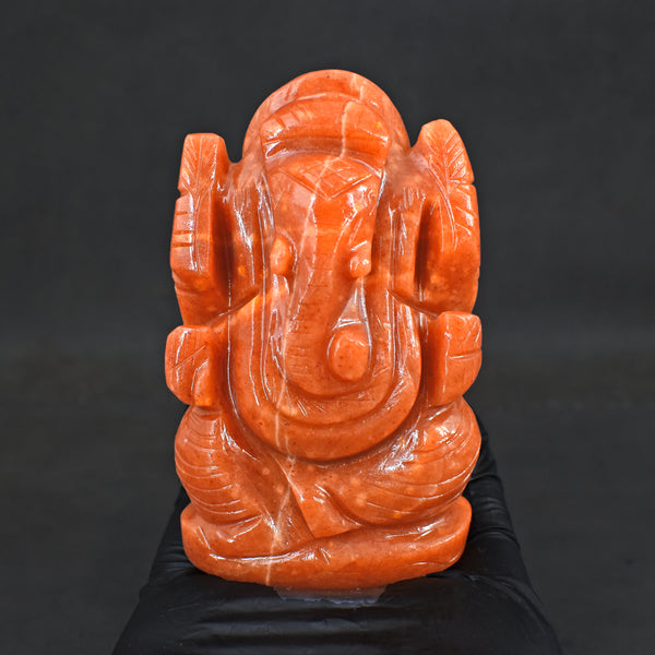 Amazing 902.00 Cts Natural Aventurine Carved Lord Ganesha Gemstone