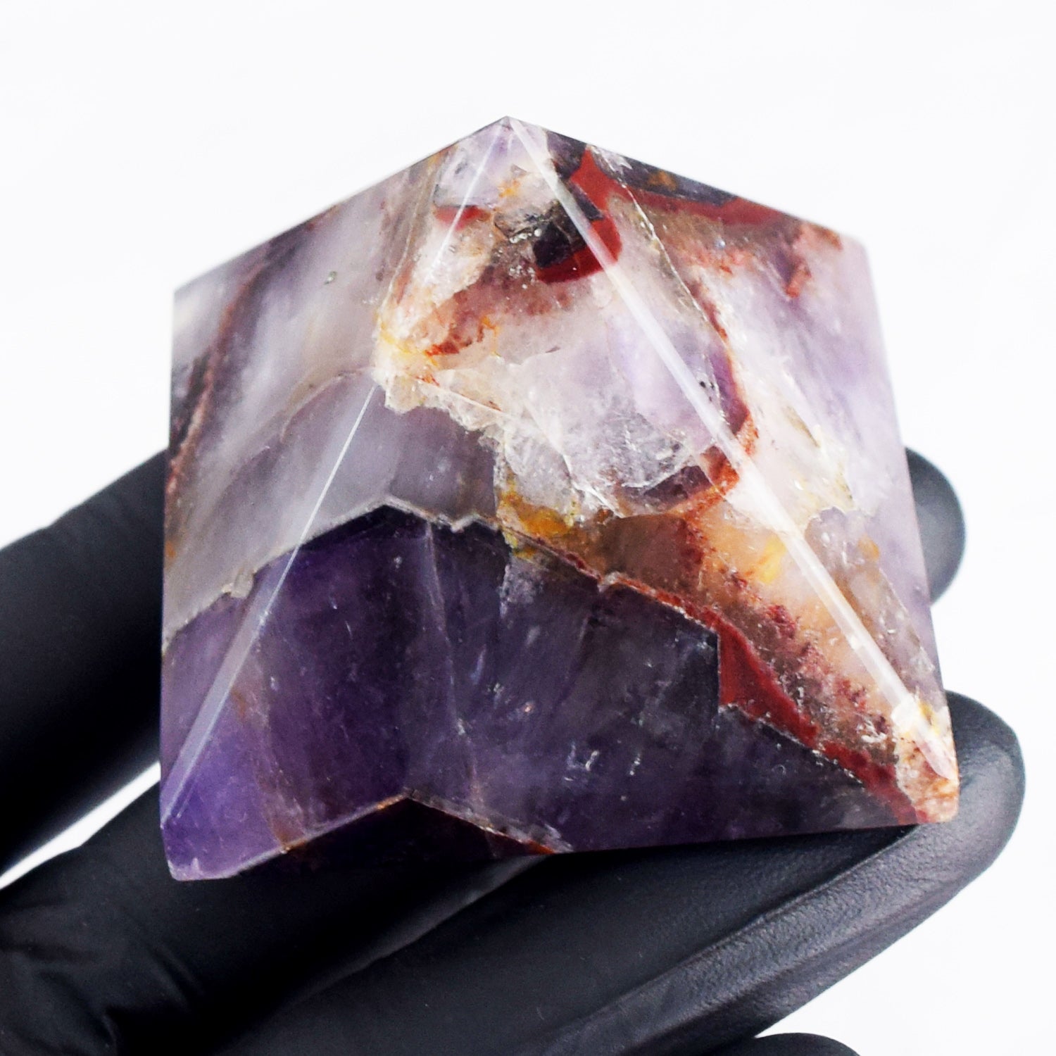 Beautiful 693.00 Cts Genuine Amethyst Crystal Specimen Healing Divine Pyramid