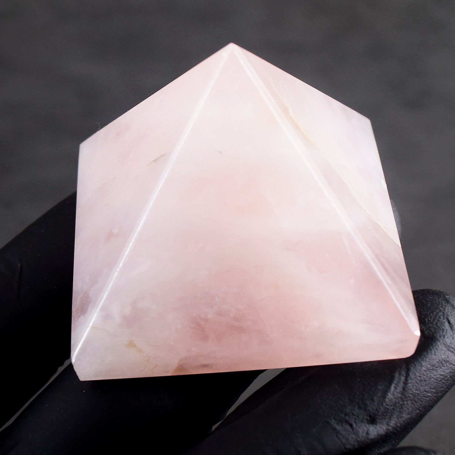 Radiant 440.00 Cts Exclusive Rose Quartz Healing Crystal Specimen Divine Premium Pyramid