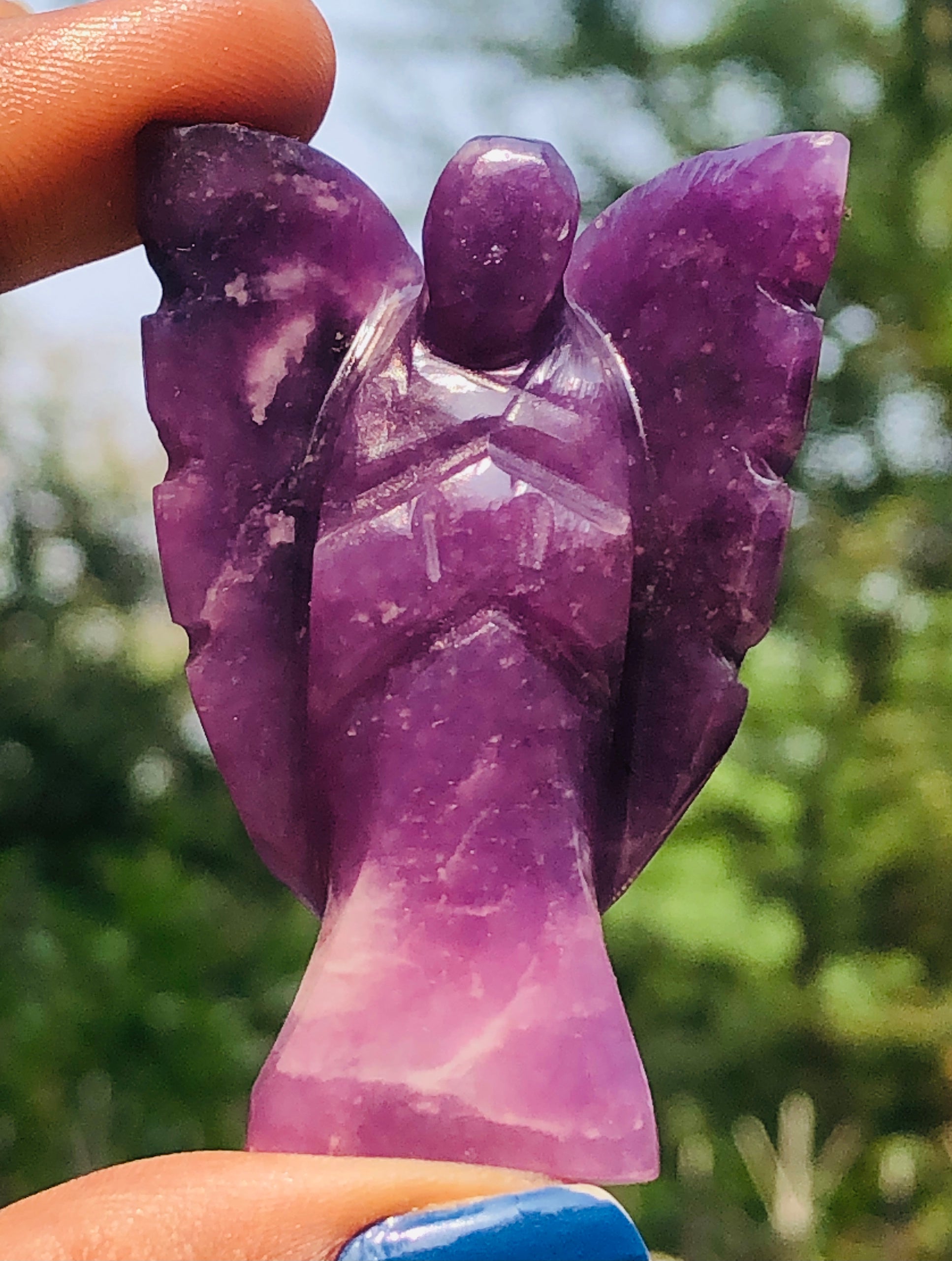 Attractive 143.00 Cts Genuine Lepidolite Healing Premium Divine Crystal Angel