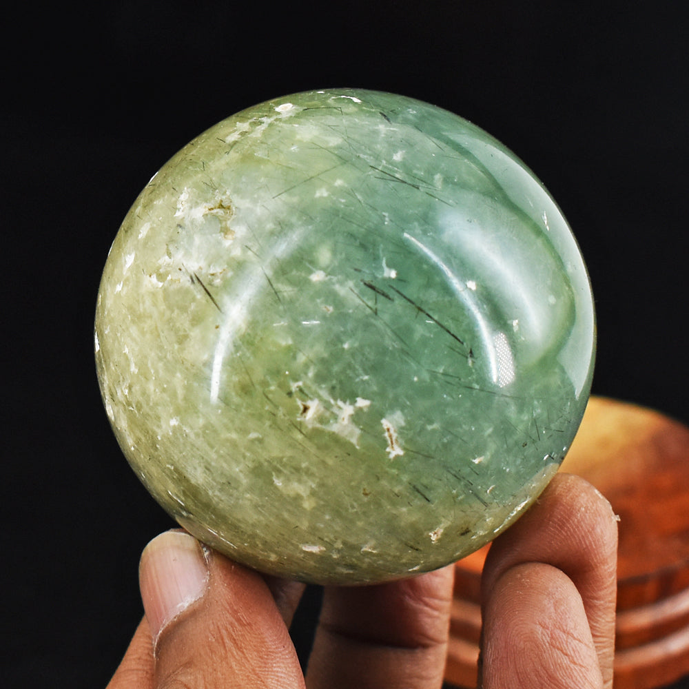 Beautiful 1339.00 Carats Genuine Phrenite Hand Carved Crystal Healing Gemstone Sphere