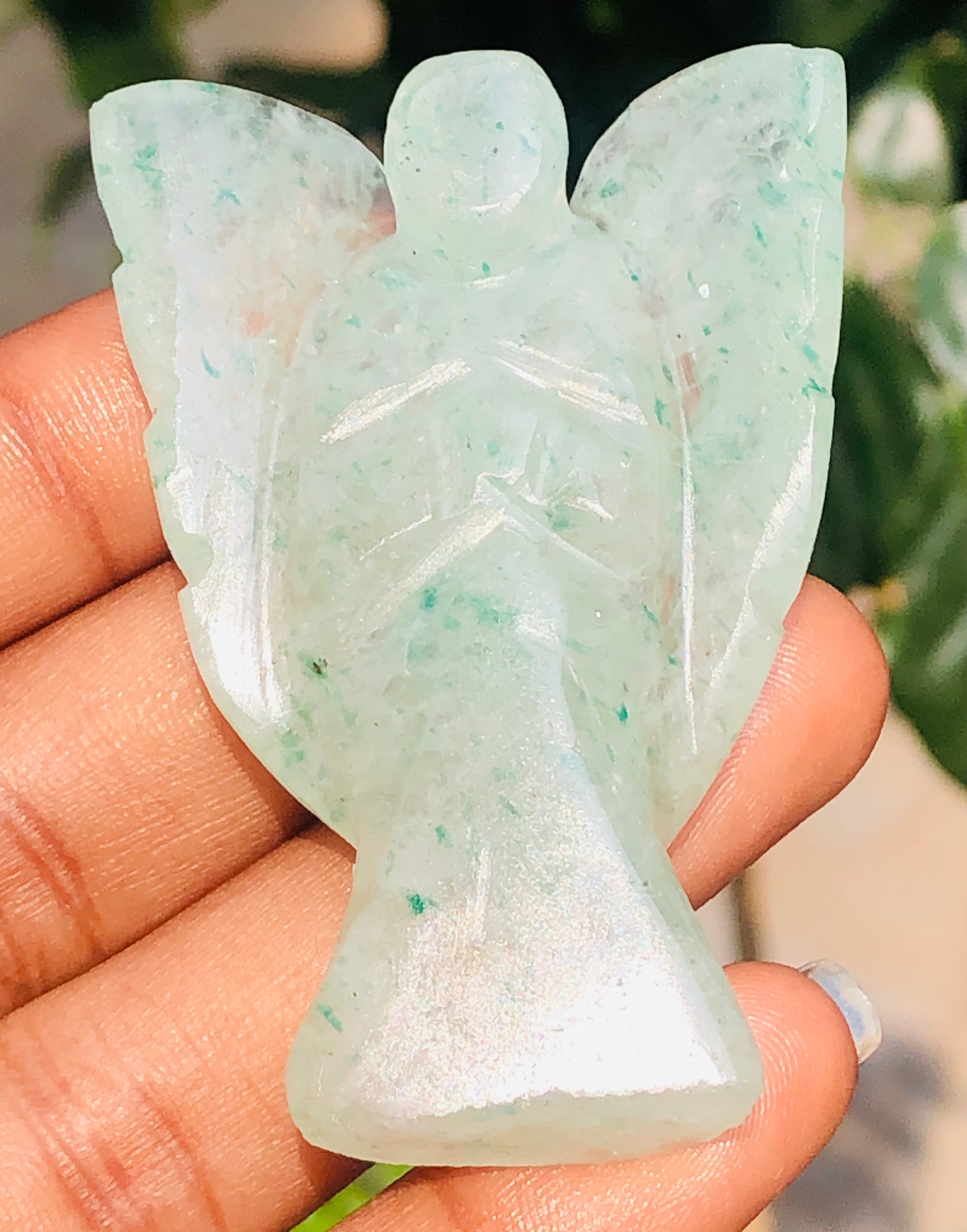 Attractive 173.00 Cts Genuine Green Aventurine Healing Premium Divine Crystal Angel