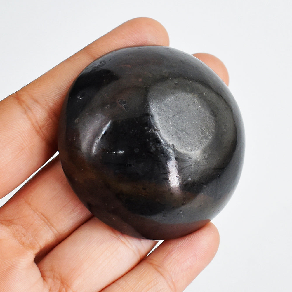 Beautiful  188.00 Carats  Genuine  Black  Spinel  Hand Carved  Crystal  Gemstone Carving  Bowl