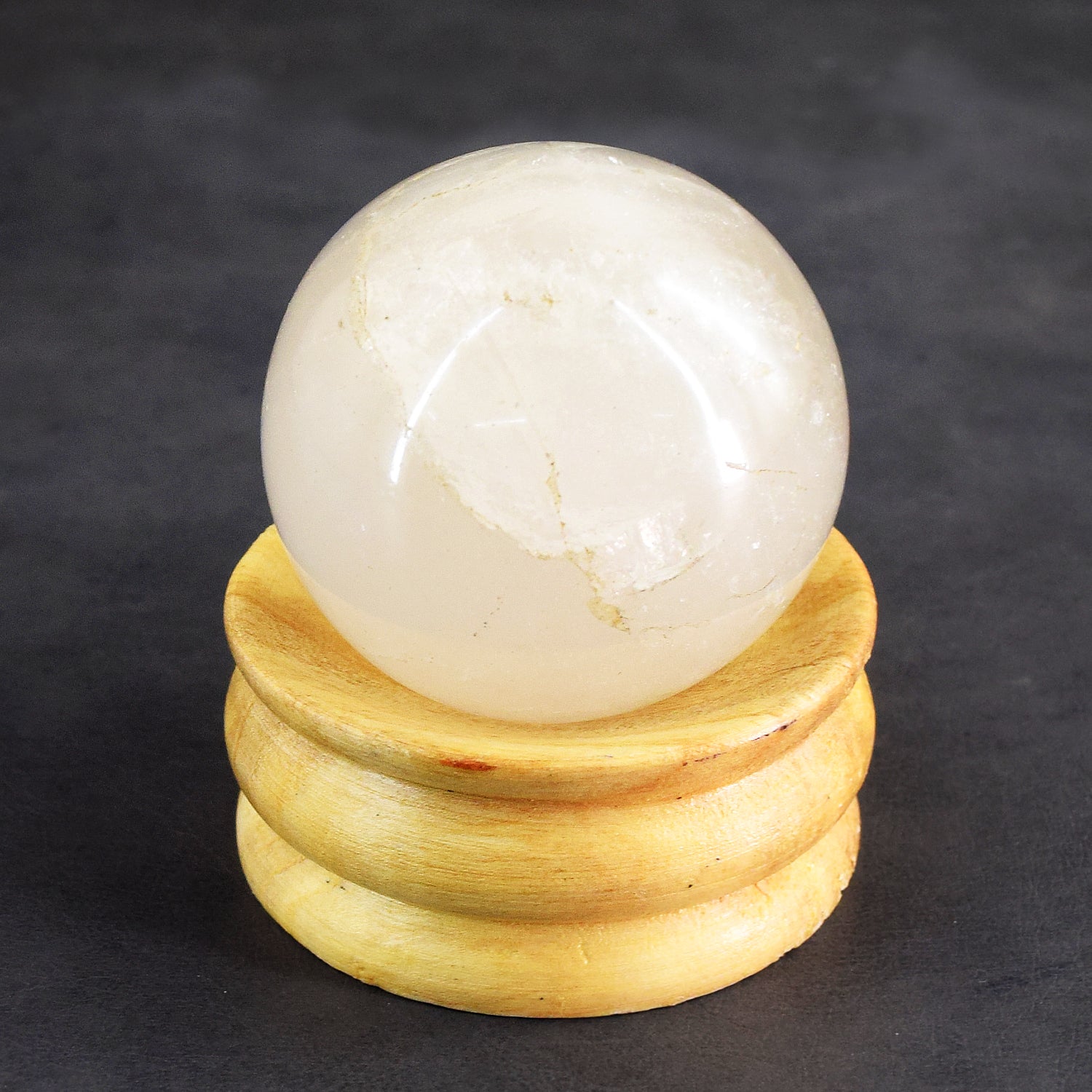 Elegant 864.00  Carats  Genuine  White Quartz  Hand  Carved  Crystal  Healing  Gemstone  Sphere