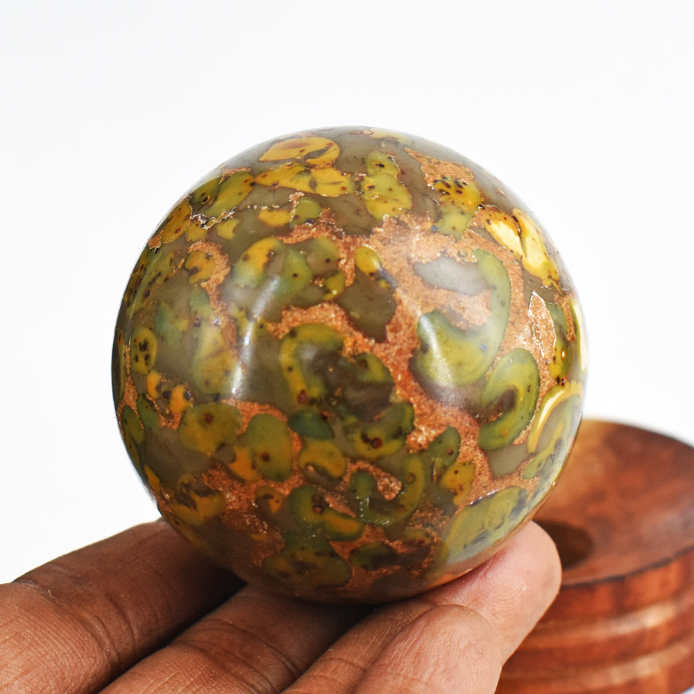 Awesome  1021.00 Cts Genuine Fruit  Jasper Hand Carved  Crystal Healing Gemstone Sphere