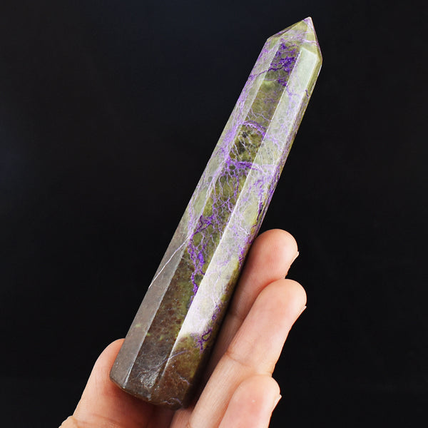 Gorgeous  329.00 Carats  Genuine  Stichtite Hand  Carved Crystal Healing Gemstone  Point