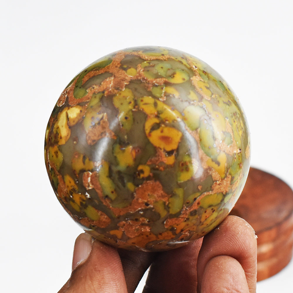 Awesome  1021.00 Cts Genuine Fruit  Jasper Hand Carved  Crystal Healing Gemstone Sphere