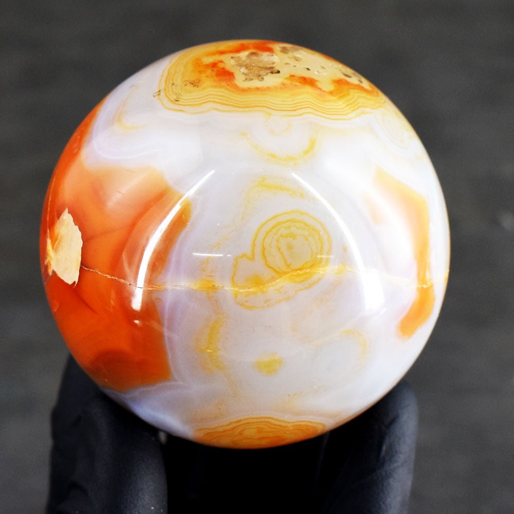 Excellent 1385.00 Cts Genuine Carnelian Crystal Specimen Healing Gemstone Sphere