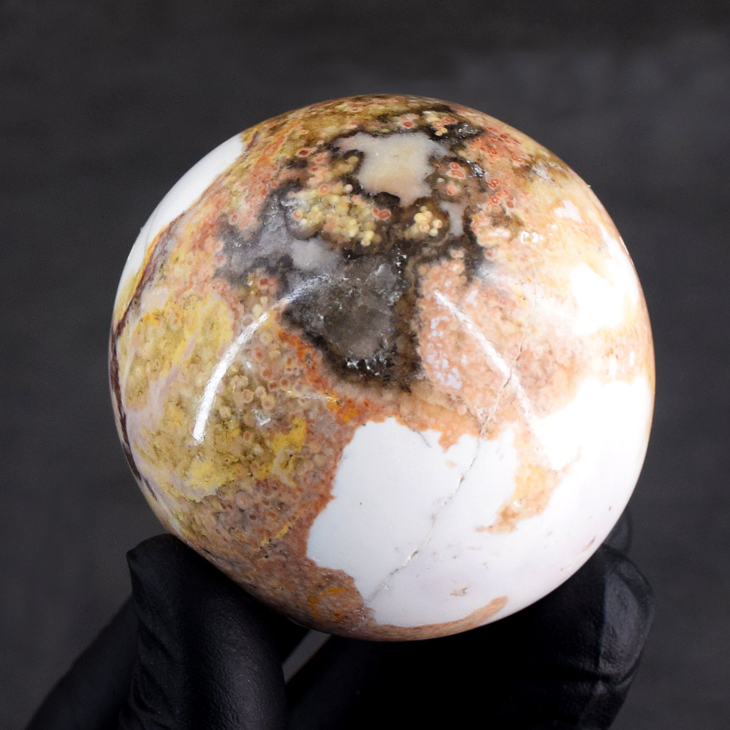 Awful 1070.00 Cts Genuine Cobra Jasper Hand Carved Healing Crystal Gemstone Sphere