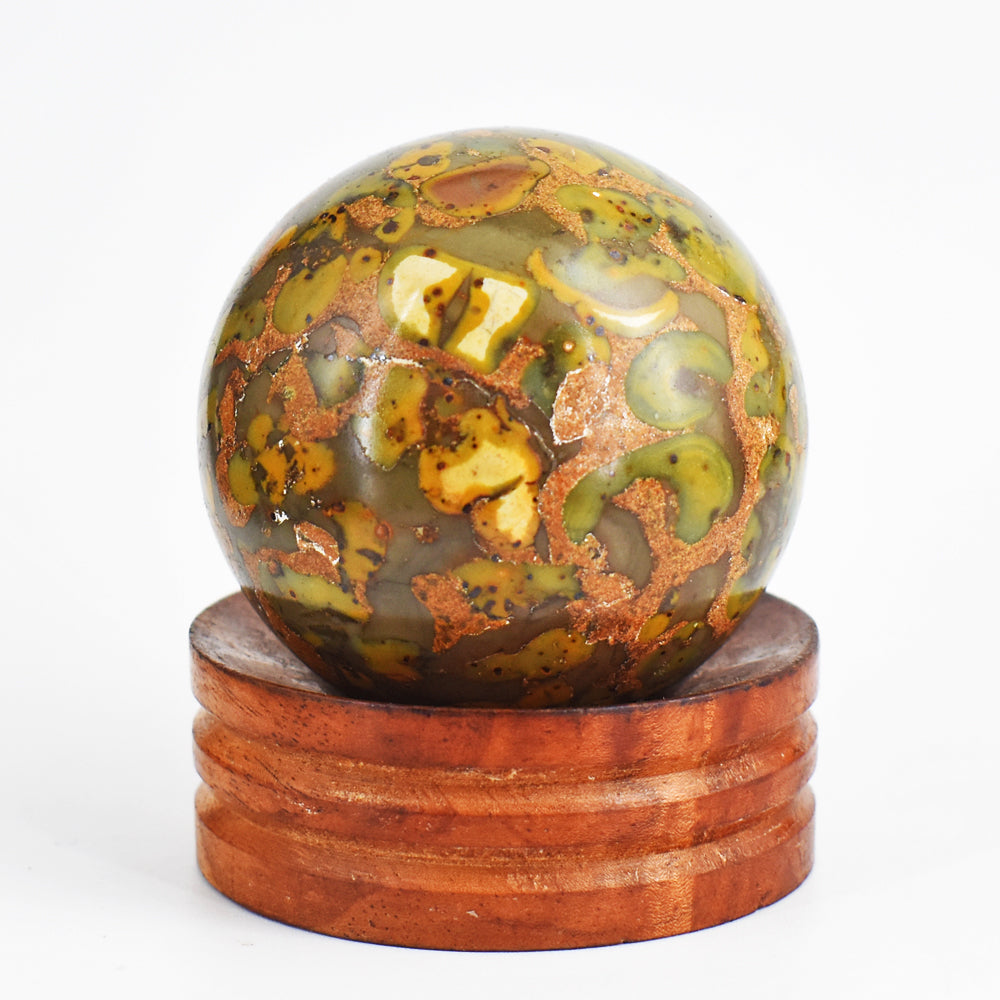 Awesome  1021.00 Cts Genuine Fruit  Jasper Hand Carved  Crystal Healing Gemstone Sphere