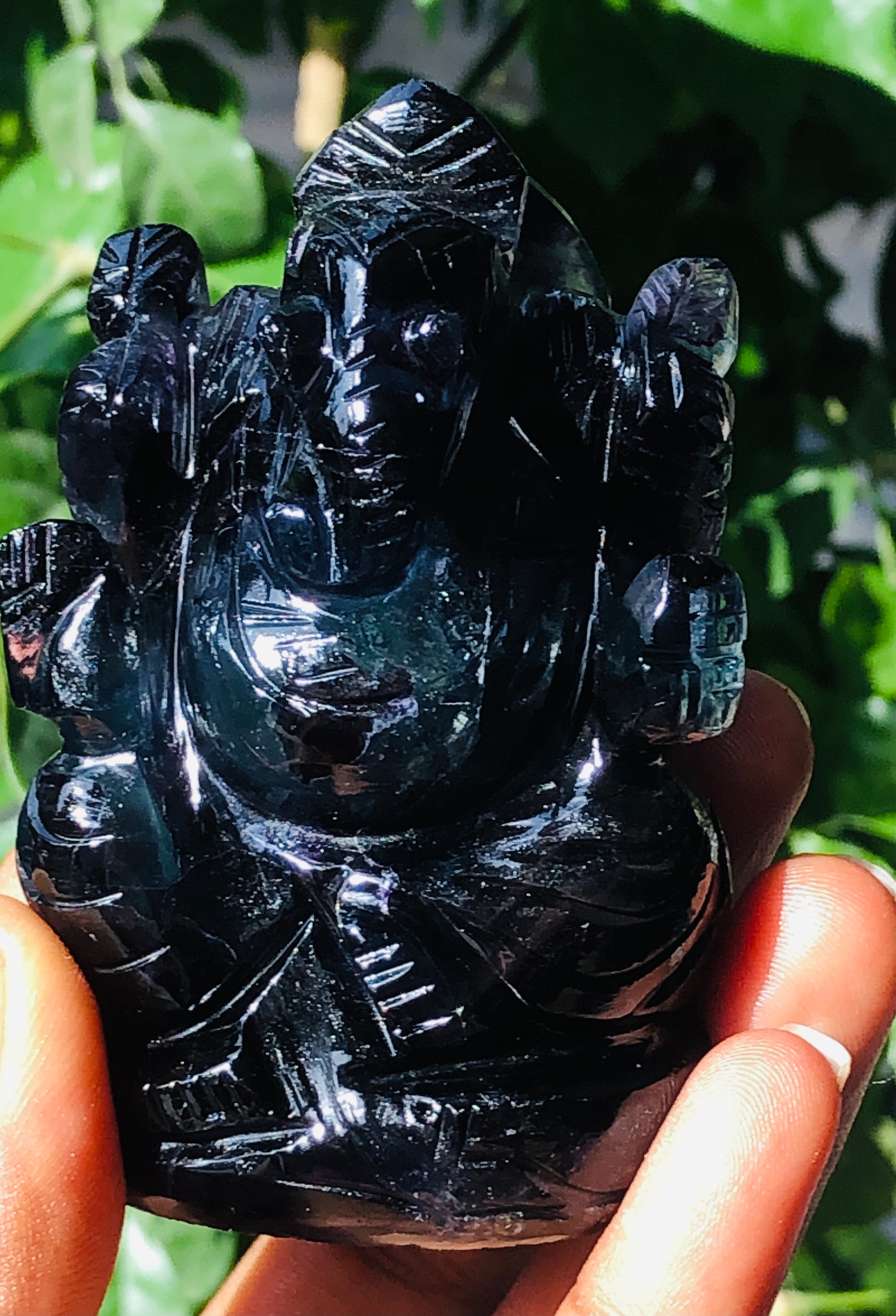 Exclusive 917.00 Carats Fluorite Divine Carved Ganesha