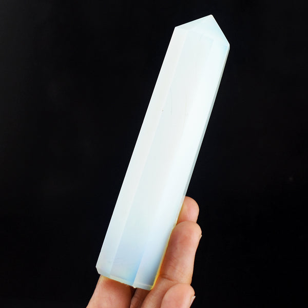 Beautiful  546.00 Carats Genuine  Opalite Hand  Carved Crystal Gemstone Healing  Point Carving