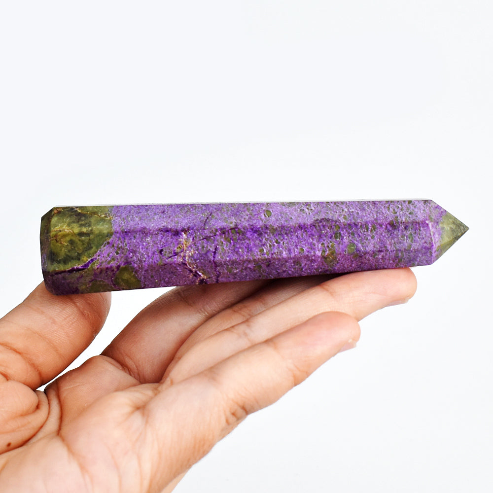 Stunning  337.00  Carats  Genuine  Stichtite Hand Carved Healing crystal Gemstone  Point