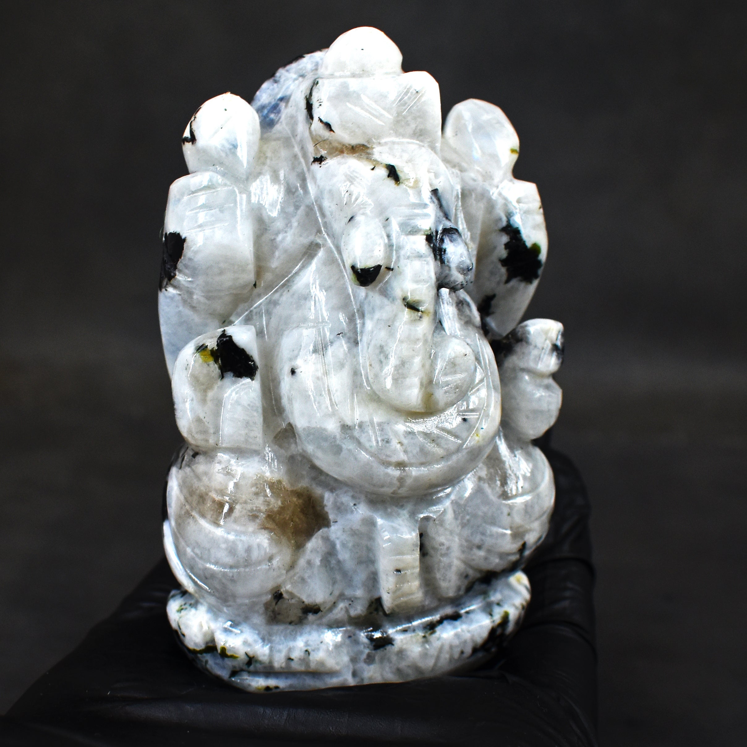 Stunning 943.00 Cts Genuine Moonstone Hand Carved Crystal Gemstone Carving Unicorn Head