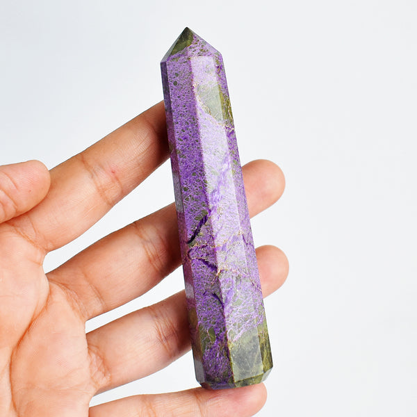 Stunning  337.00  Carats  Genuine  Stichtite Hand Carved Healing crystal Gemstone  Point