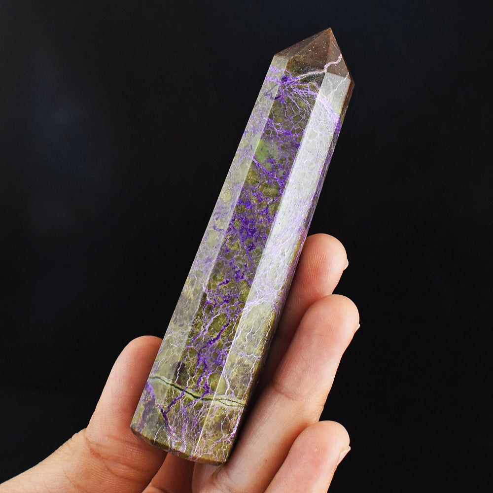 Craftsmen  361.00 Carats  Genuine Stichtite Hand  Carved Crystal Healing Gemstone  Point