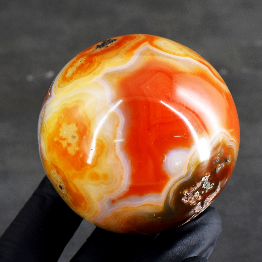 Stunning 1275.00 Cts Genuine Carnelian Crystal Specimen Healing Gemstone Sphere
