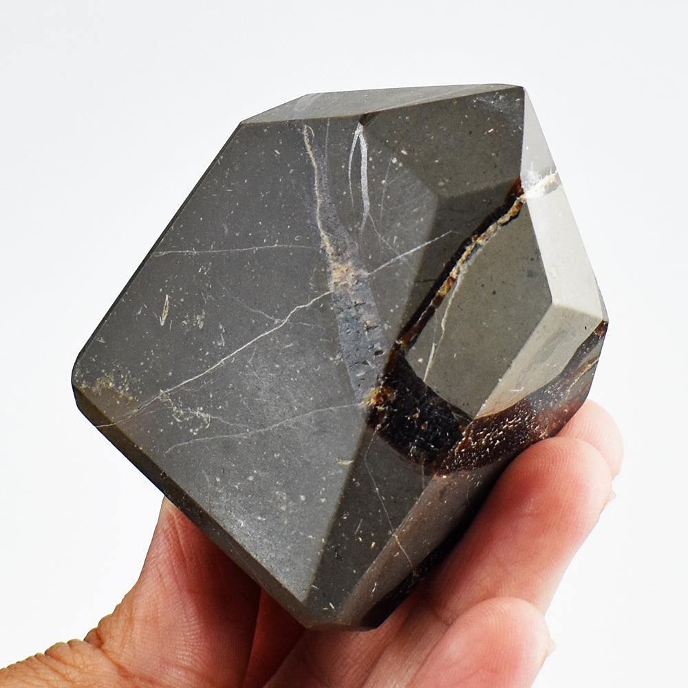 Genuine 752.00 Cts Craftsmen Septarian Agate Free Form Crystal Specimen Gemstone Tower