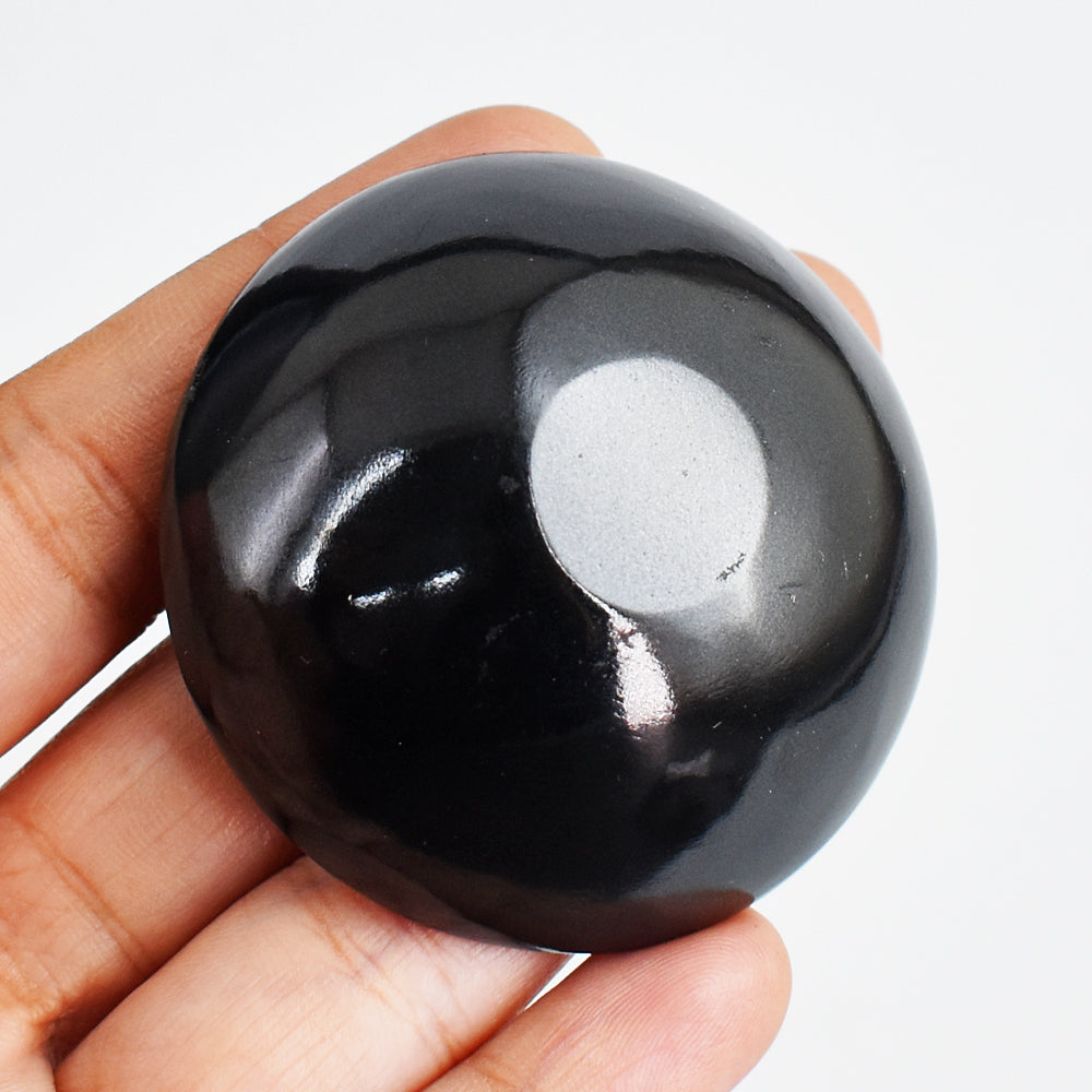 Amazing  142.00 Carats  Genuine  Black  Spinel  Hand Carved  Crystal  Gemstone Carving  Bowl