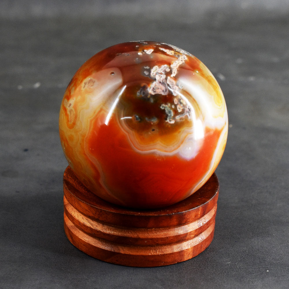Stunning 1275.00 Cts Genuine Carnelian Crystal Specimen Healing Gemstone Sphere