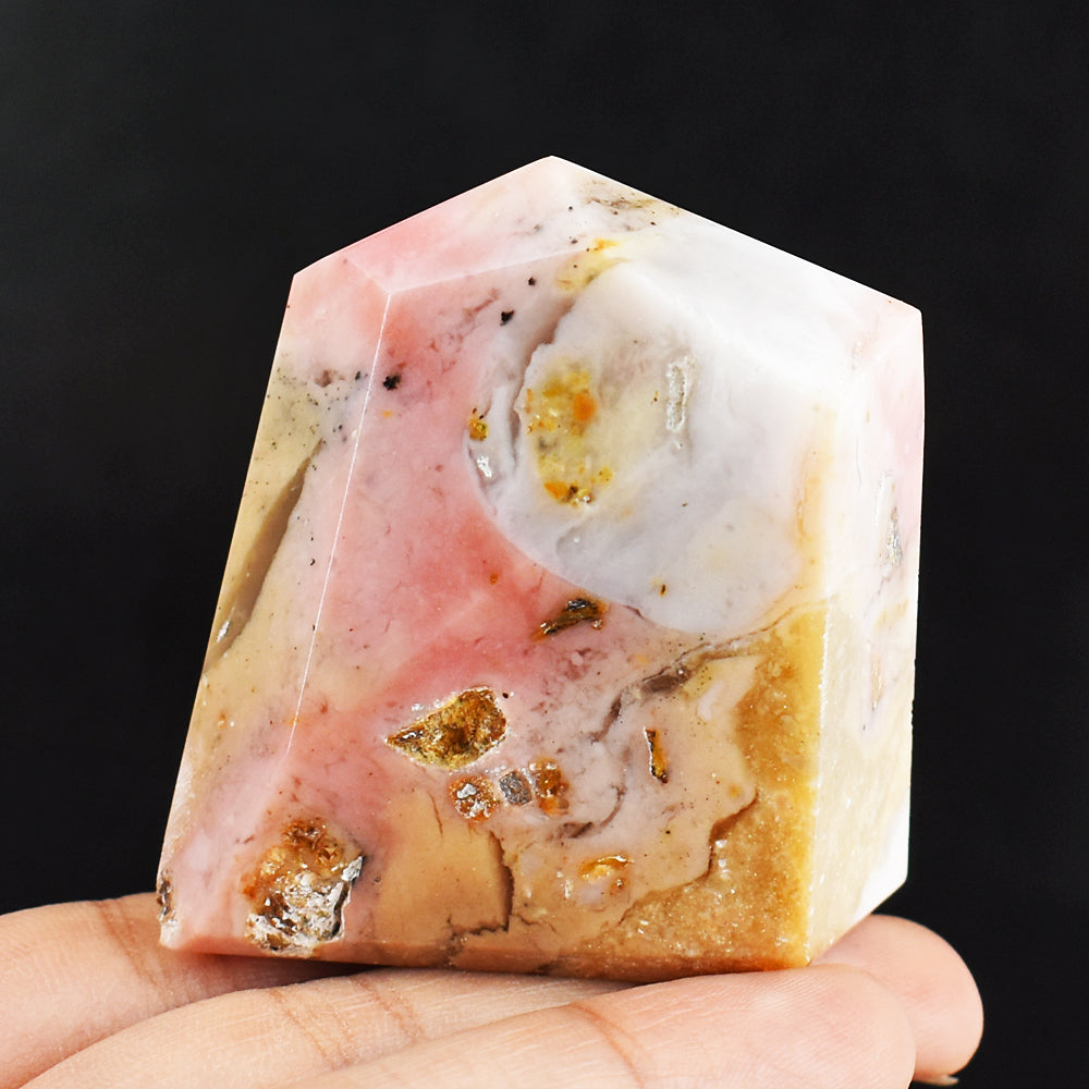 Exclusive 549.00 Cts Genuine Pink Opal Free Form Crystal Specimen Gemstone Tower