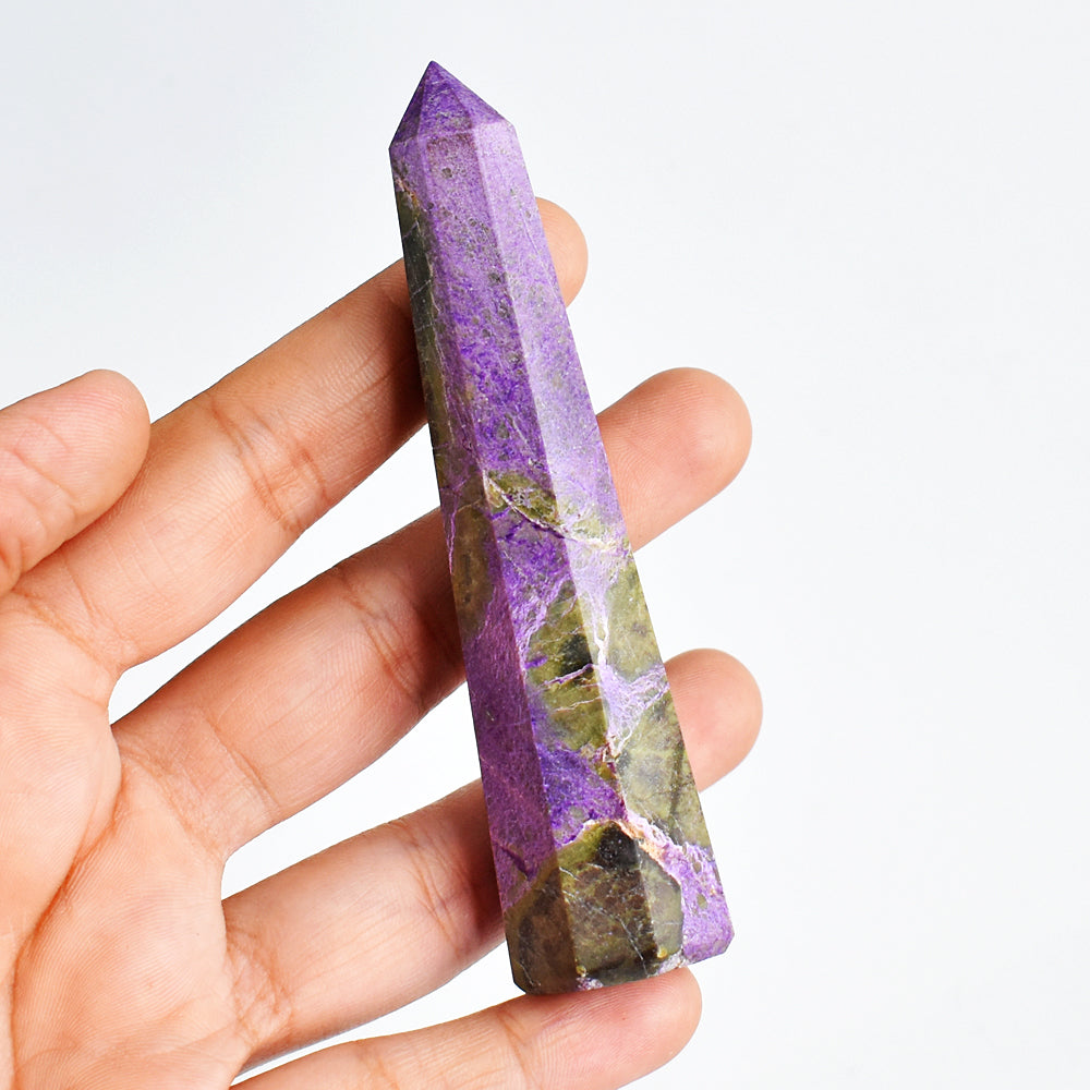 Craftsmen  300.00 Carats  Genuine  Stichtite Hand  Carved Crystal Healing Gemstone  Point