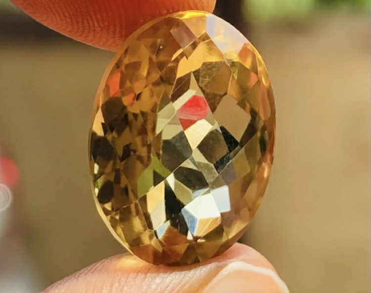Artisan 8.00 Cts Genuine Citrine Faceted Loose Gemstone