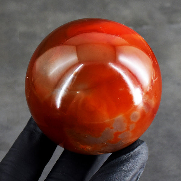Artisian 1338.00 Cts Genuine Carnelian Crystal Specimen Sphere Healing Gemstone