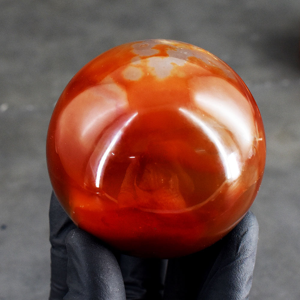 Artisian 1338.00 Cts Genuine Carnelian Crystal Specimen Sphere Healing Gemstone