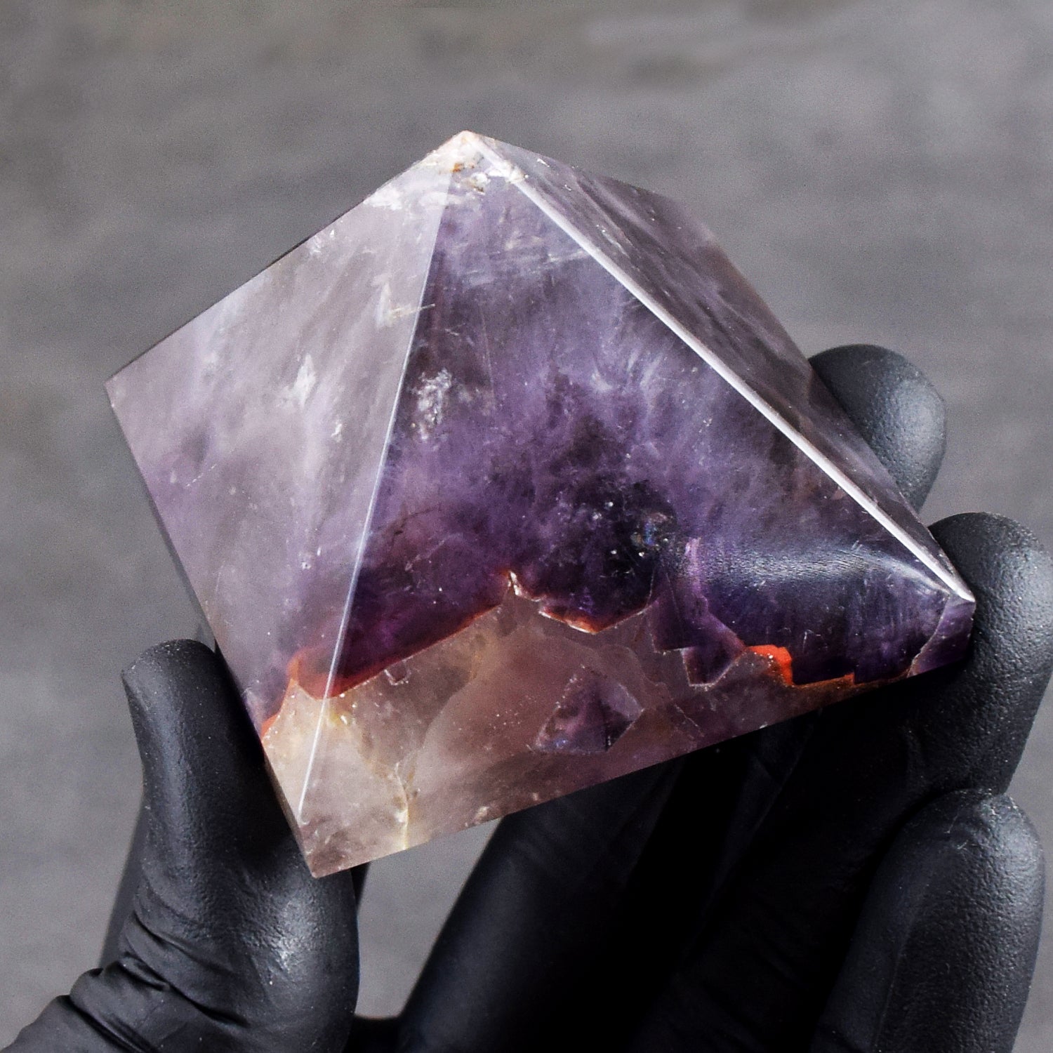 Genuine 666.00 Cts Exclusive Amethyst Healing Crystal Specimen Divine Premium Pyramid