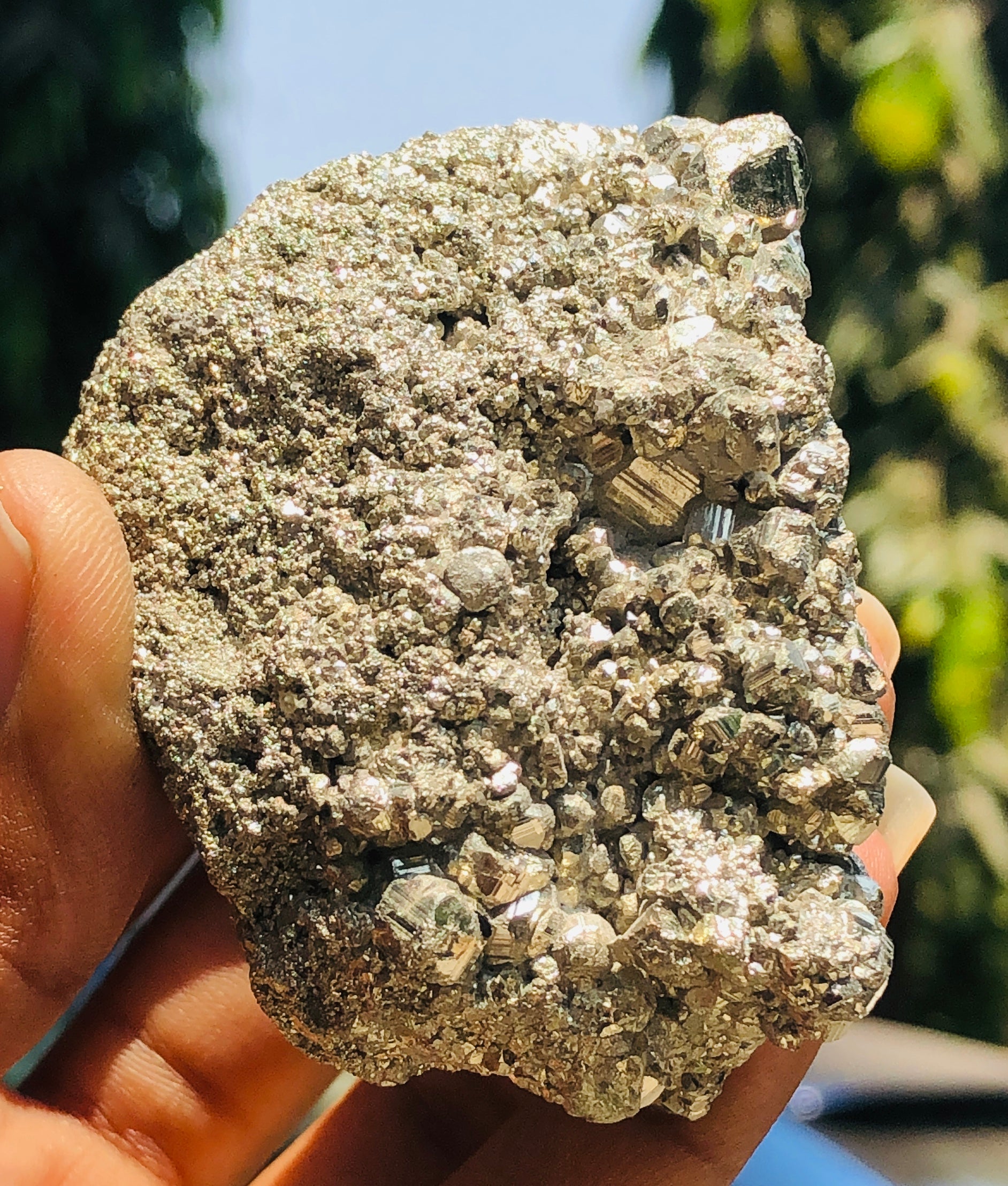 Exclusive 1041.00 Cts Genuine Peru Pyrite Healing Crystal Specimen Gemstone