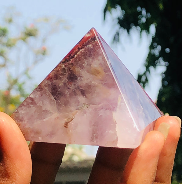 Genuine 706.00 Cts Exclusive Amethyst Healing Crystal Specimen Divine Premium Pyramid