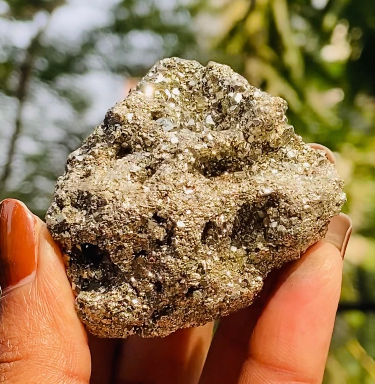 Beautiful 663.00 Cts Genuine Peru Pyrite Crystal Specimen Healing Cluster Gemstone