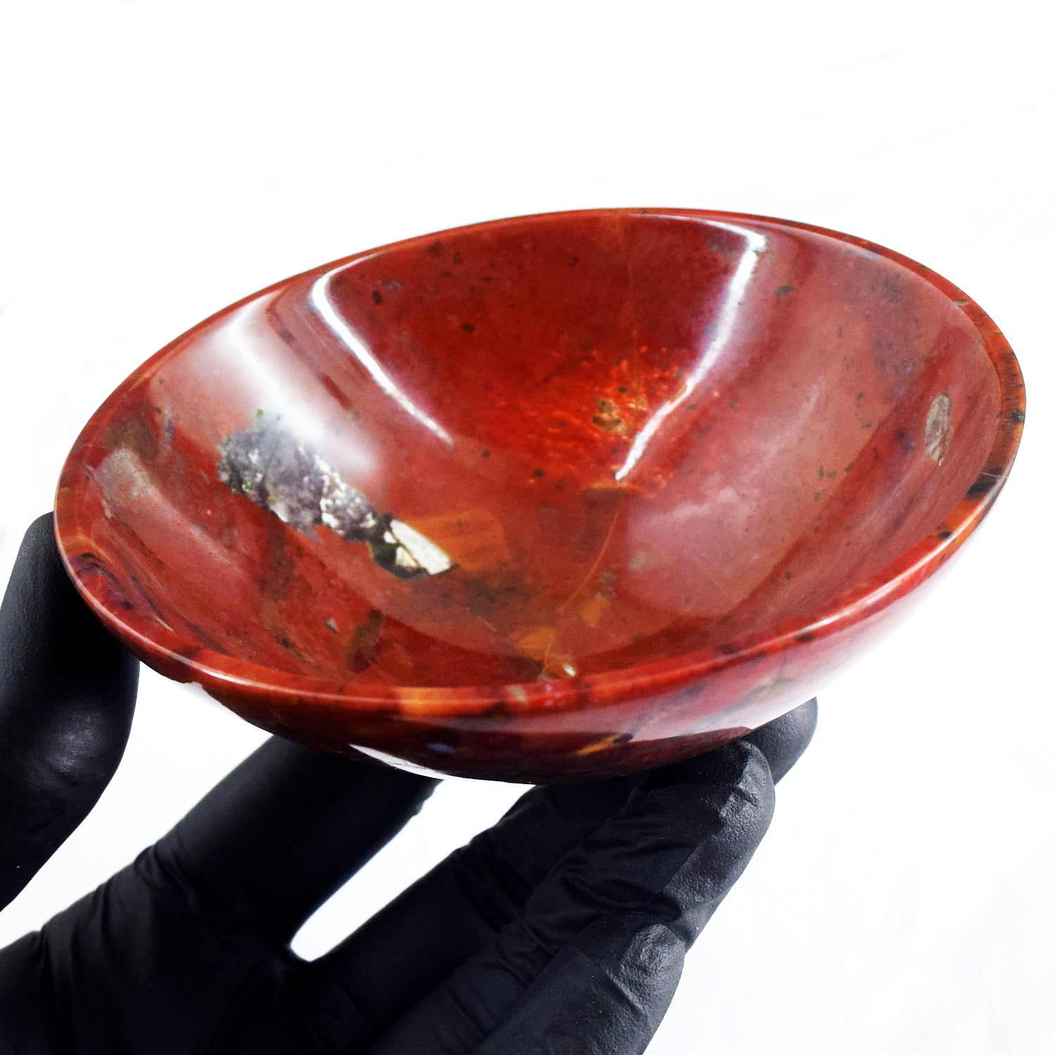 Awesome 419.00 Carats Genuine Red Jasper Hand Carved Crystal Gemstone Carving Big Bowl
