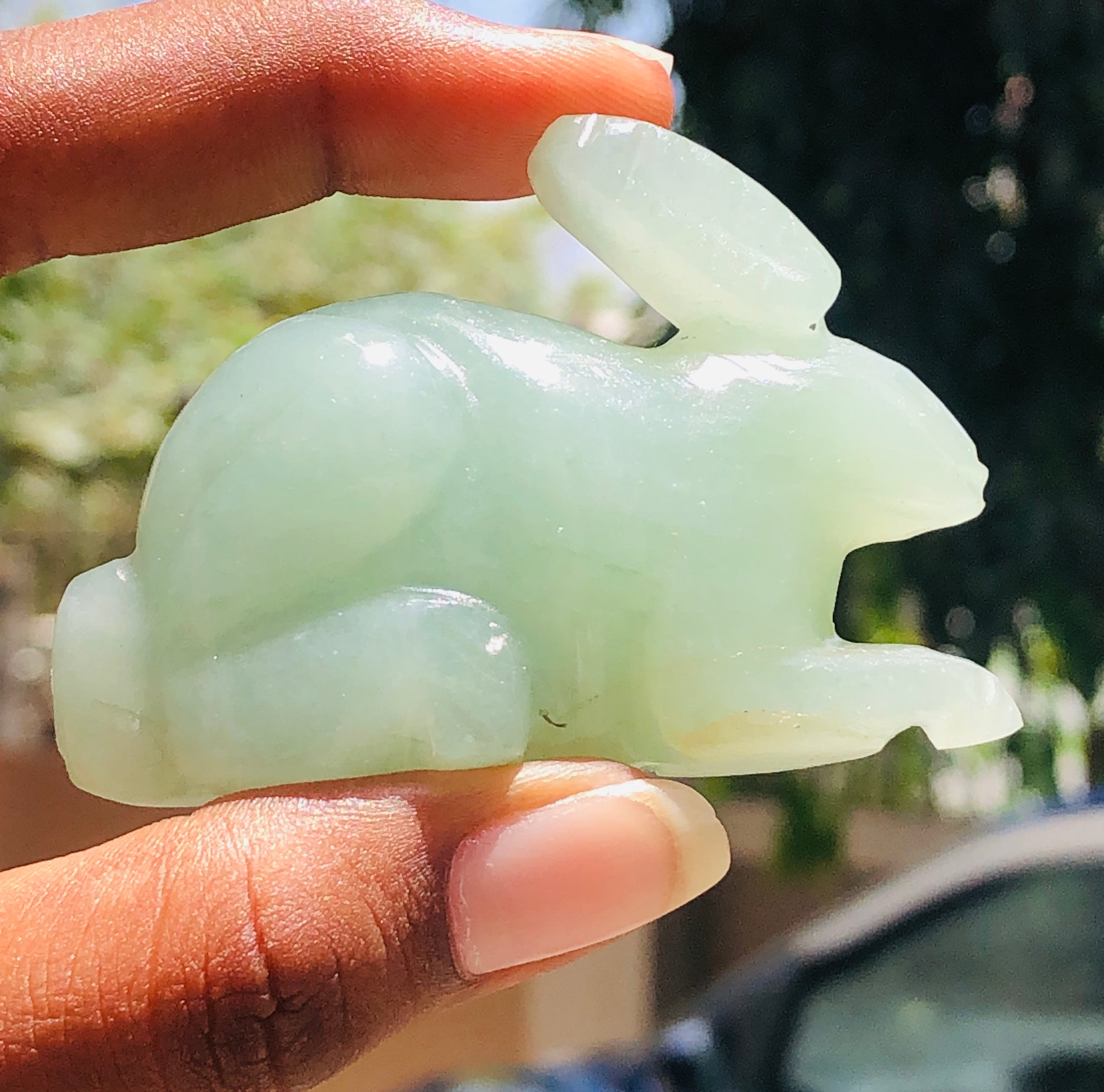 Beautiful 301.00 Carats Genuine Green Aventurine  Hand Carved  Gemstone  Bunny Carving 2026  Collection