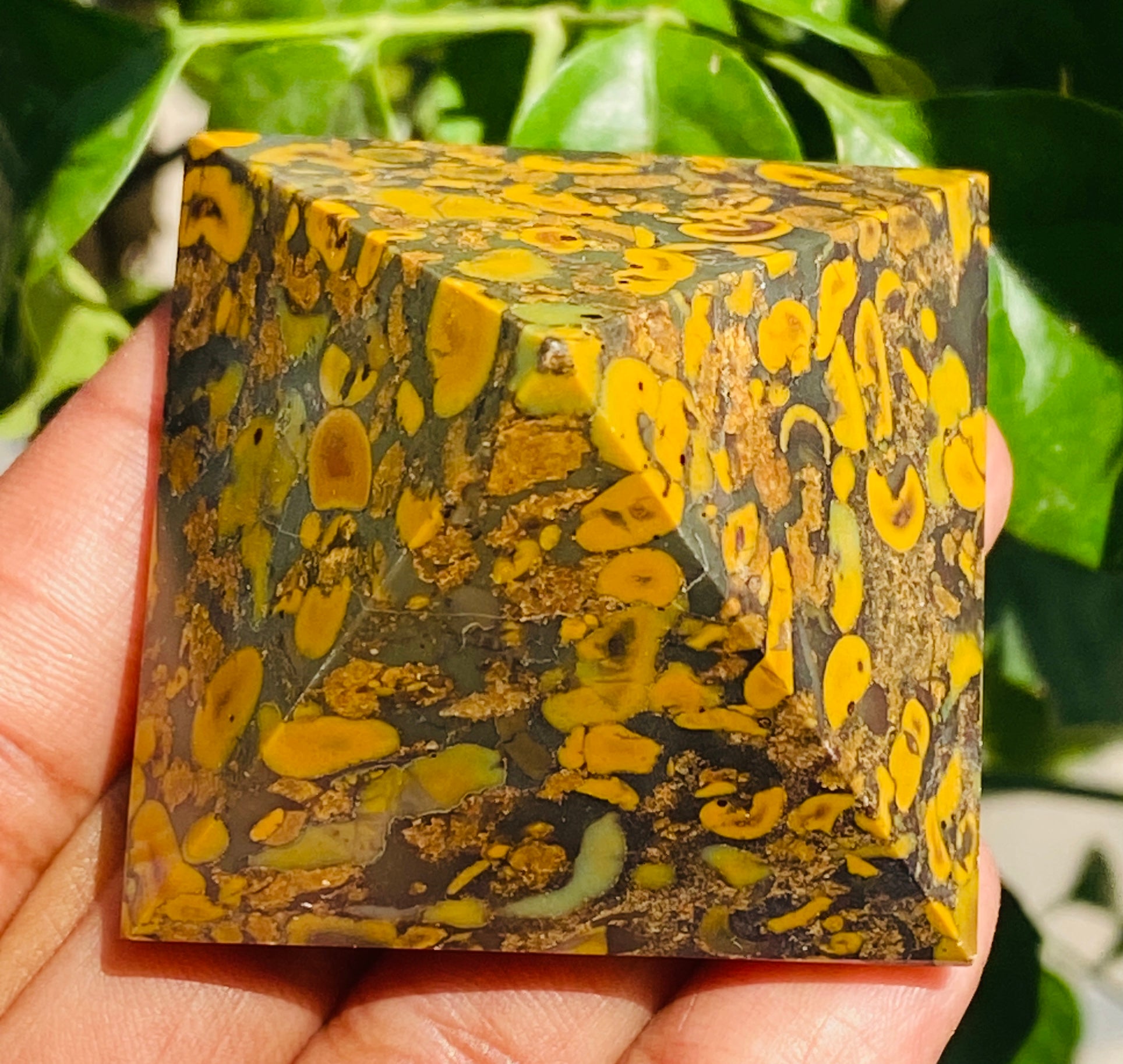 Best Ever 389.00 Cts Genuine Fruit Jasper Healing Crystal Specimen Divine Premium Pyramid