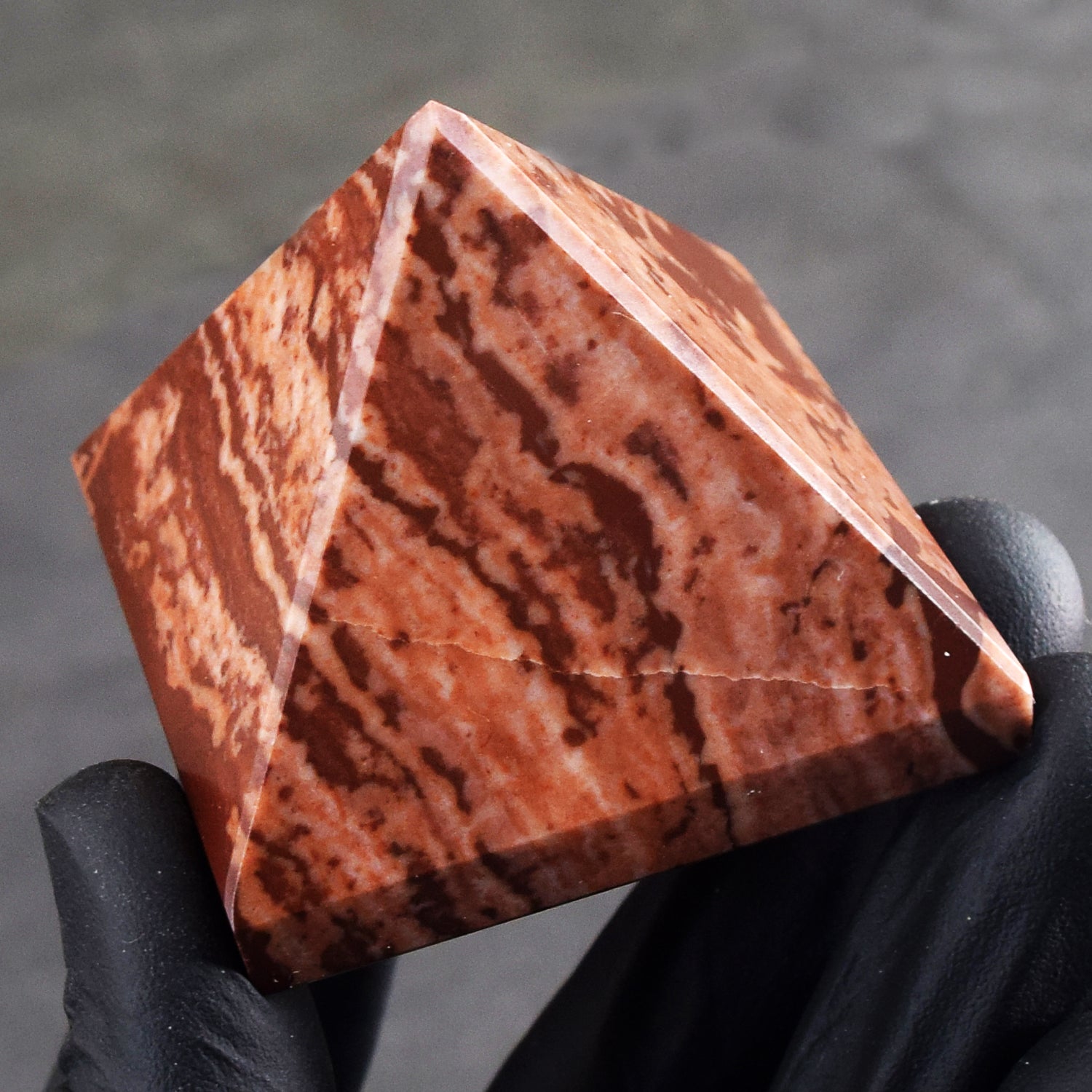 Beautiful 552.00 Cts Genuine Coffee Jasper Crystal Specimen Healing Divine Pyramid