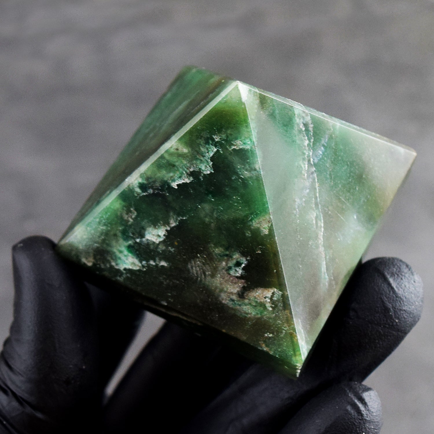Natural 487.00 Cts Genuine Jade Crystal Specimen Healing Divine Pyramid
