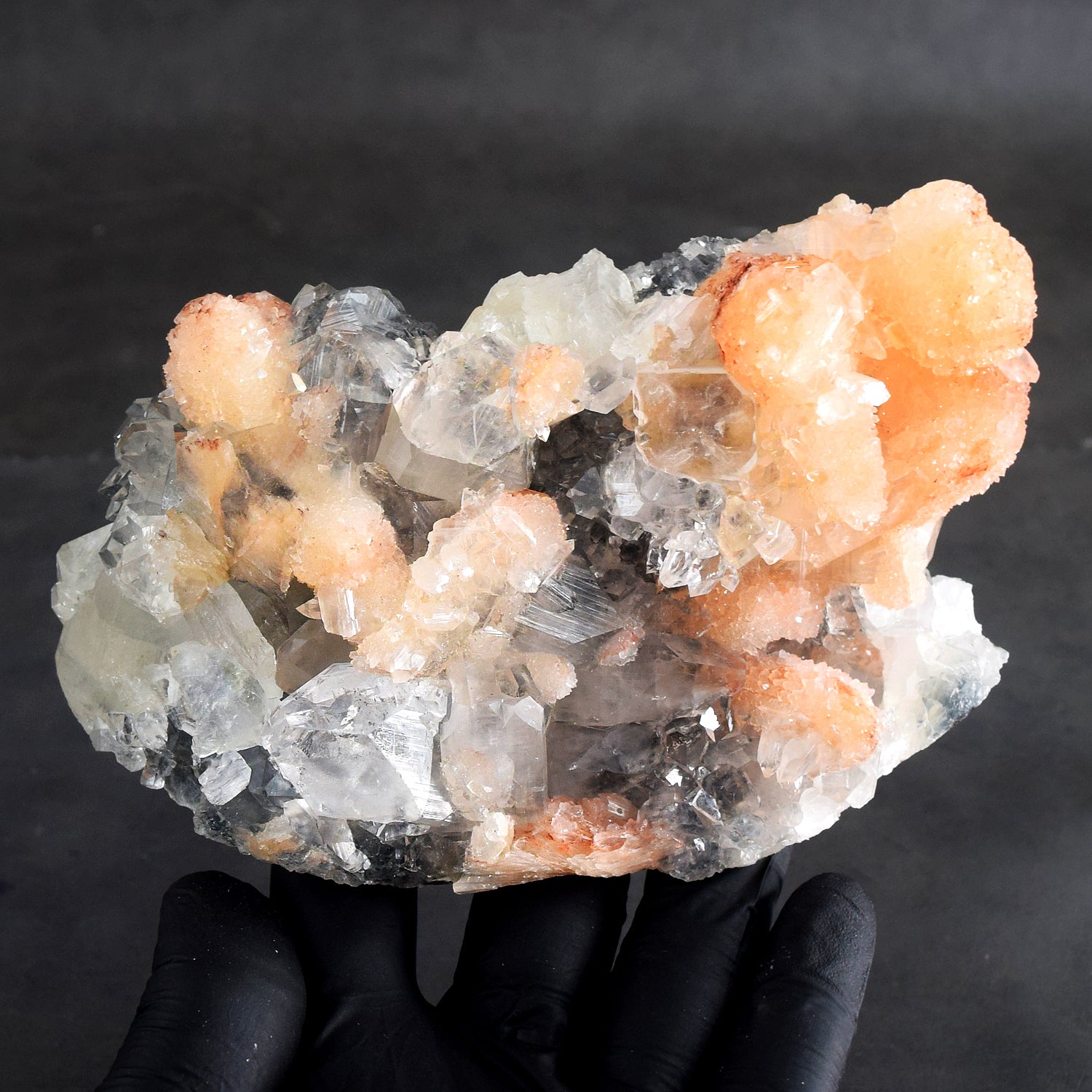 Amazing 2679.00 Cts Genuine Chalcedony With Stilbite Crystal Specimen Cluster