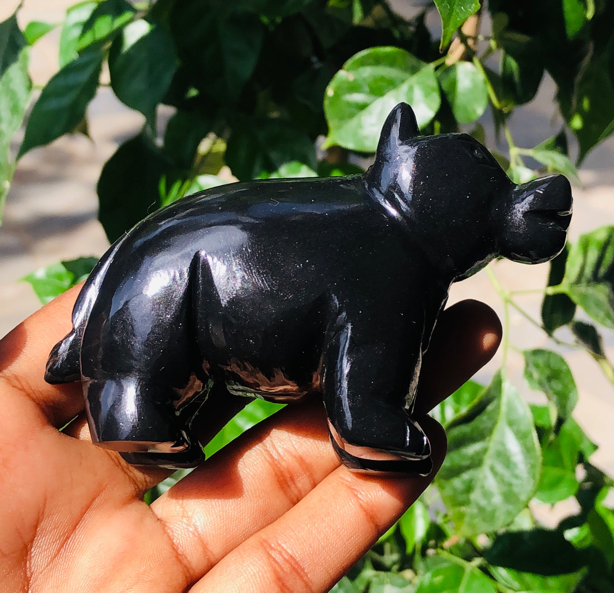 Amazing Genuine 978.00 Cts Black Tourmaline Crystal Gemstone Hand Carved Pig 2026  Collection