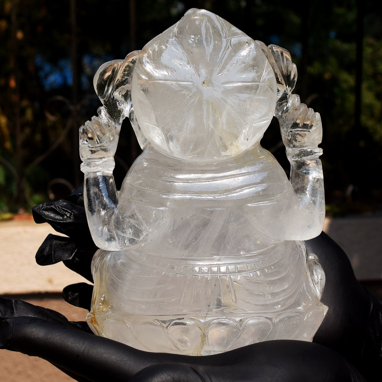 Awesome 9065.00 Cts Genuine White Quartz Hand Carved Premium Lord Ganesha crystal